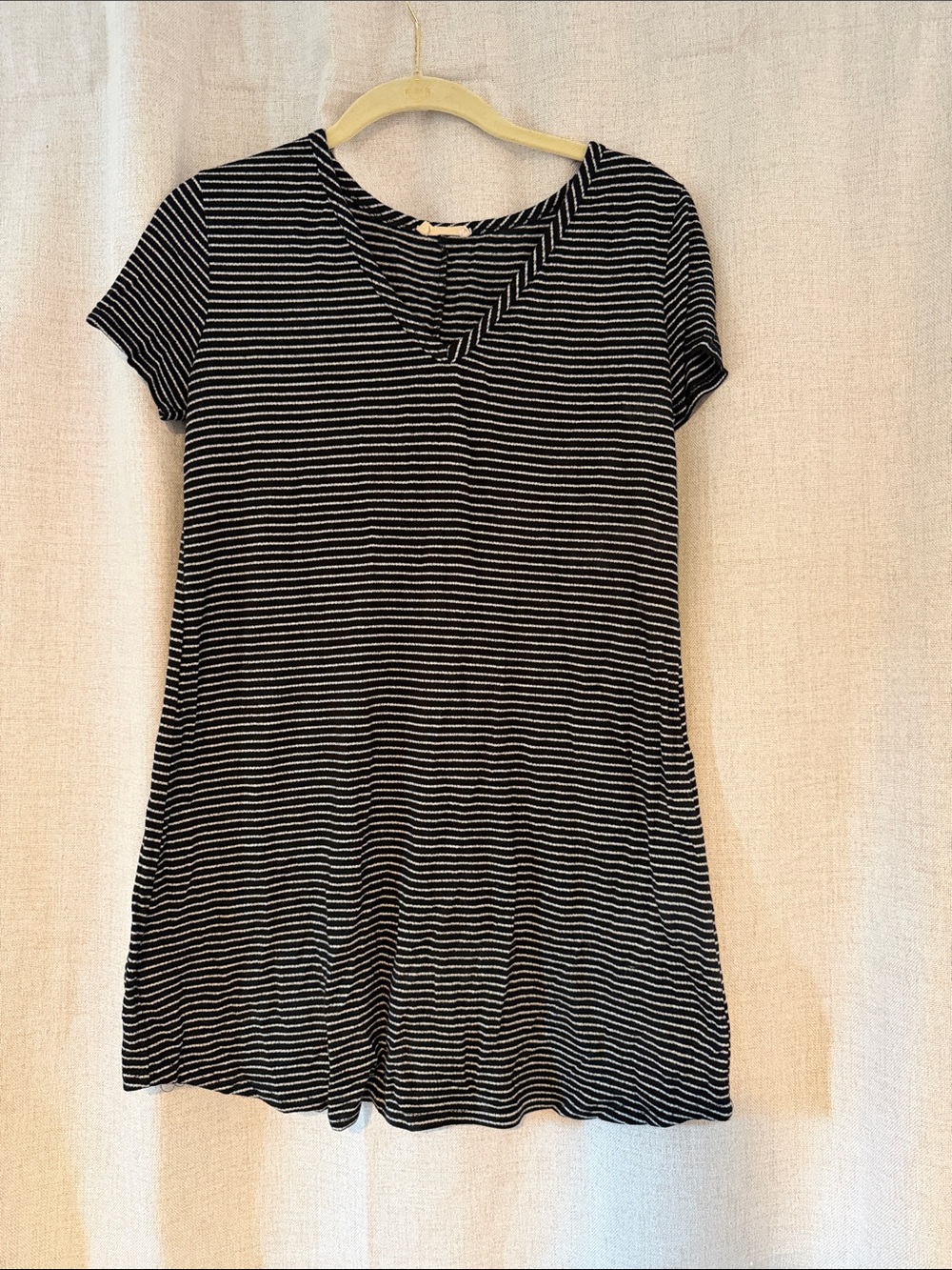 Olivia Rae Black and White Striped Mini Dress